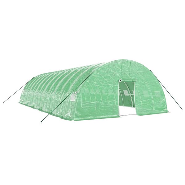 vidaXL Serre avec cadre en acier vert 72 m² 12x6x2 85 m
