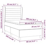 vidaXL Sommier à lattes de lit et matelas Noir 80x200 cm Tissu