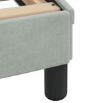 vidaXL Lit avec matelas Hanko gris clair 160x200 cm velours