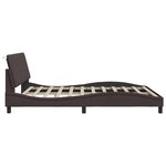 vidaXL Cadre de lit sans matelas Hanko marron foncé 180x200 cm tissu