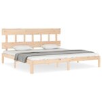 vidaXL Cadre de lit avec tête de lit 200x200 cm bois massif