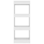 vidaXL Bibliothèque/séparateur de pièce blanc bois d'ingénierie