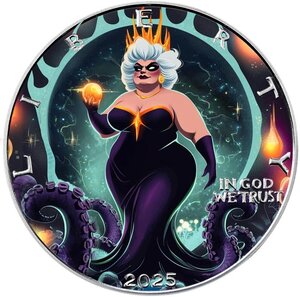 Pièce de monnaie en Argent 1 Dollar g 31.1 (1 oz) Millésime 2025 Queens of Darkness DARK SEA QUEEN