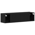 vidaXL Meuble TV chêne noir 120x30x30 5 cm bois d'ingénierie
