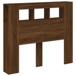 vidaXL Tête de lit à LED chêne marron 120x18 5x103 5cm bois ingénierie
