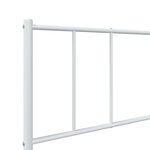 vidaXL Cadre de lit métal avec tête de lit/pied de lit blanc 75x190 cm