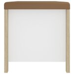 vidaXL Boîte de rangement et coussin blanc et chêne sonoma 105x40x45cm