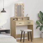 vidaXL Table de Toilette Marron 79 x 41 x 140 cm Bois d'ingénierie
