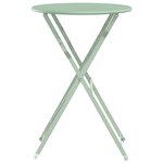 vidaXL Table de jardin pliante Vert clair Ø50x71 cm Acier