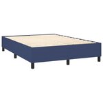 vidaXL Sommier à lattes de lit matelas et LED Bleu 140x190 cm Tissu
