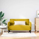 vidaXL Canapé causeuse jaune 109 cm velours