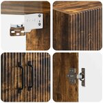 vidaXL Armoire Murale 59 x 31 x 60 cm Bois d'ingénierie Chêne fumé
