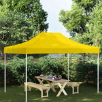 vidaXL Toit de tente de réception 4x3 m Jaune 270 g/m²