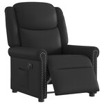 vidaXL Fauteuil inclinable électrique Noir brillant Similicuir