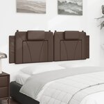 vidaXL Coussin de tête de lit Viana marron 160 cm similicuir