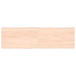 vidaXL Dessus de table bois massif non traité bordure assortie