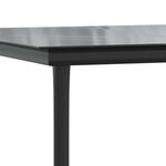 vidaXL Ensemble à manger de jardin coussins 7Pièces noir poly rotin verre