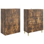vidaXL Ensemble de Meubles 2 Pièces 66 x 34 5 x 90 cm Bois d'ingénierie
