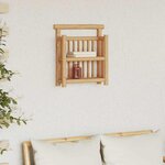 vidaXL Étagère Murale avec étagère Marron 40 x 13 x 44 cm Bambou