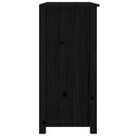 vidaXL Buffet Noir 100x35x74 cm Bois massif de pin