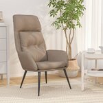 vidaXL Chaise de relaxation Taupe Similicuir daim