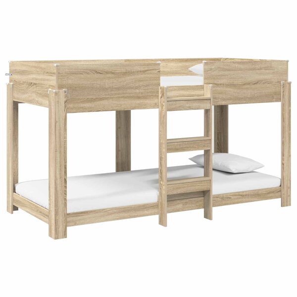 vidaXL Lit Superposé pour Enfants Chêne Sonoma 100 x 200 cm