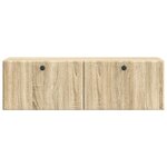 vidaXL Meuble TV mural 98 x 31 x 30 cm Chêne Sonoma Bois d'ingénierie