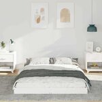 vidaXL Cadre de lit Blanc 140 x 190 cm Bois massif en pin