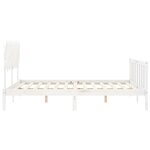 vidaXL Cadre de lit sans matelas blanc 160x200 cm bois de pin massif