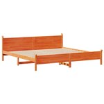 vidaXL Cadre de lit sans matelas cire marron 200x200cm bois pin massif