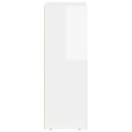 vidaXL Buffet Blanc brillant 59 x 35 x 100 5 cm Bois d'ingénierie