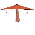 vidaXL Parasol de jardin Couleur terre cuite 294 x 150 x 224 cm tissu