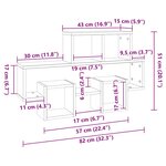 vidaXL Étagère murale forme d'auto Blanc 82x15x51 cm Bois d’ingénierie