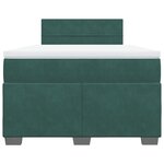 vidaXL Sommier à lattes de lit avec matelas vert foncé 120x190 cm