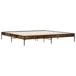 vidaXL Cadre de lit sans matelas chêne fumé 200x200 cm