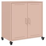 vidaXL Buffet rose 68x39x72 cm acier