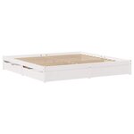 vidaXL Cadre de lit sans matelas blanc 200x200 cm bois massif de pin