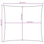vidaXL Voile de parasol tissu oxford carré 2x2 m beige