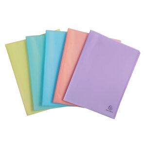 Protège-documents En Polypropylène Semi Rigide Chromaline Pastel 60 Vues - A4 - Couleurs Assorties - X 10 - Exacompta