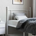 vidaXL Tête de lit métal blanc 100 cm