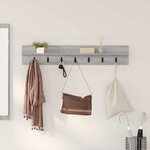 vidaXL Porte-manteau mural avec étagère Sonoma gris 100 x 10.5 x 18 cm