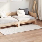 vidaXL Tapis de surface HUARTE Crème 150 x 80 cm Polyester