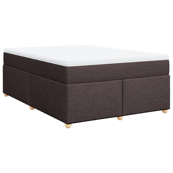 vidaXL Sommier à lattes de lit avec matelas Marron foncé 160x200 cm
