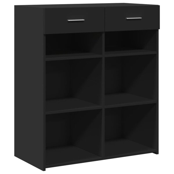 vidaXL Buffet noir 80x42 5x93 cm bois d'ingénierie