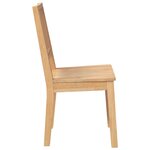 vidaXL Chaises à manger 2 Pièces bois massif caoutchouc