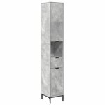 vidaXL Meuble de salle de bain haut Gris béton 31.5 x 33 x 190 cm