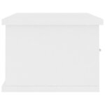 vidaXL Étagère murale et tiroirs Blanc 60x26x18 5 cm Bois d'ingénierie
