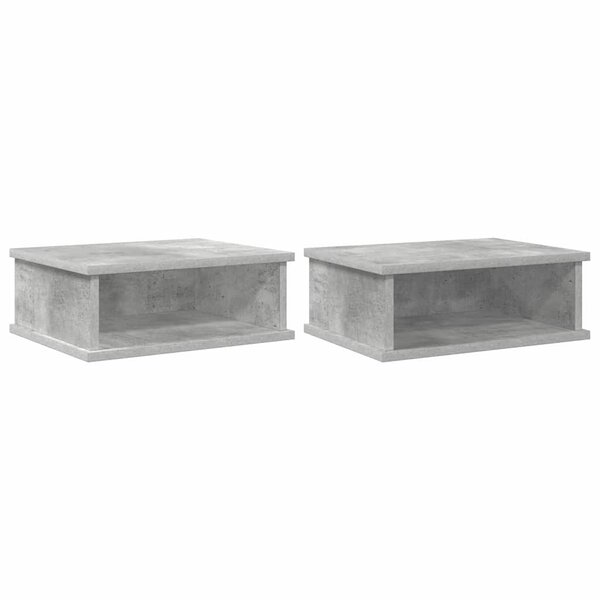 vidaXL Table de chevet 2 Pièces Gris béton 40 x 31 x 15 cm