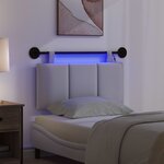 vidaXL Tête de lit suspendue Avec lumière LED Gris nuage Tissu