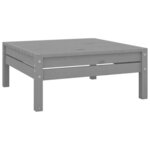 Salon de jardin meuble d'extérieur ensemble de mobilier 11 pièces bois de pin massif gris 02_0015500